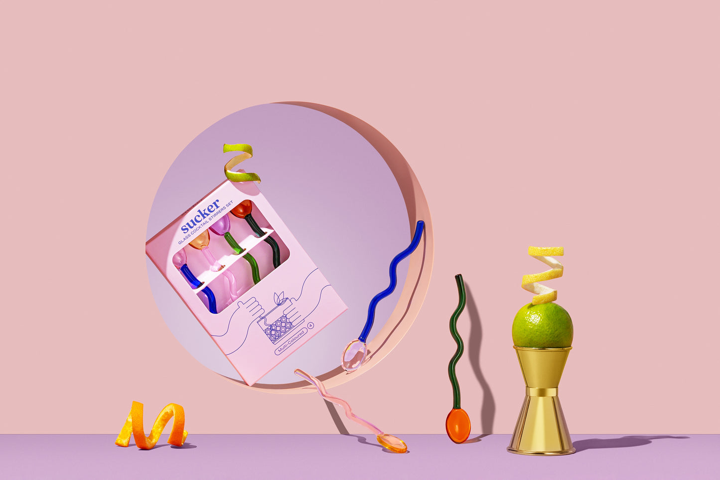 Glass Cocktail Stirrer Set