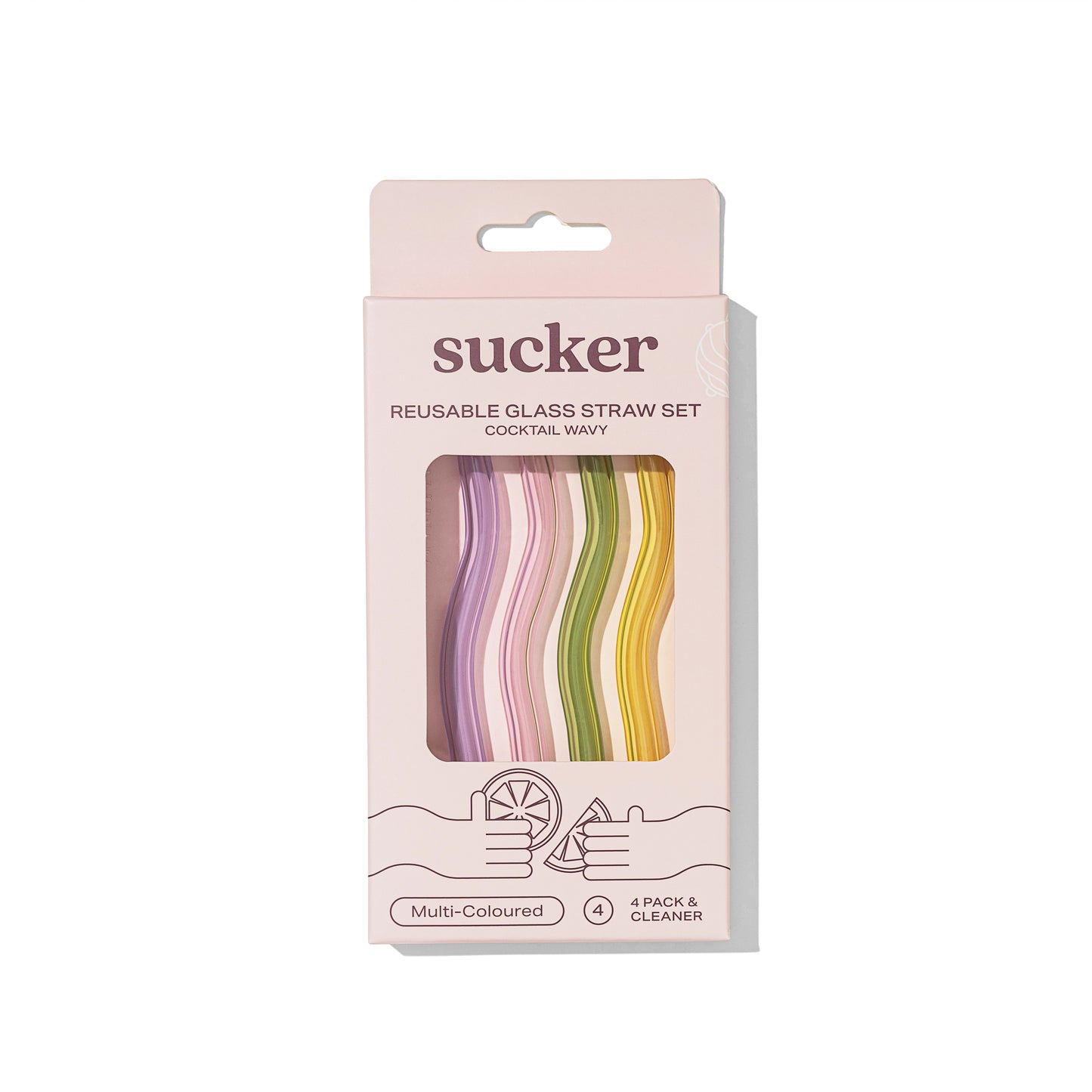 Cocktail Wavy Glass Straws