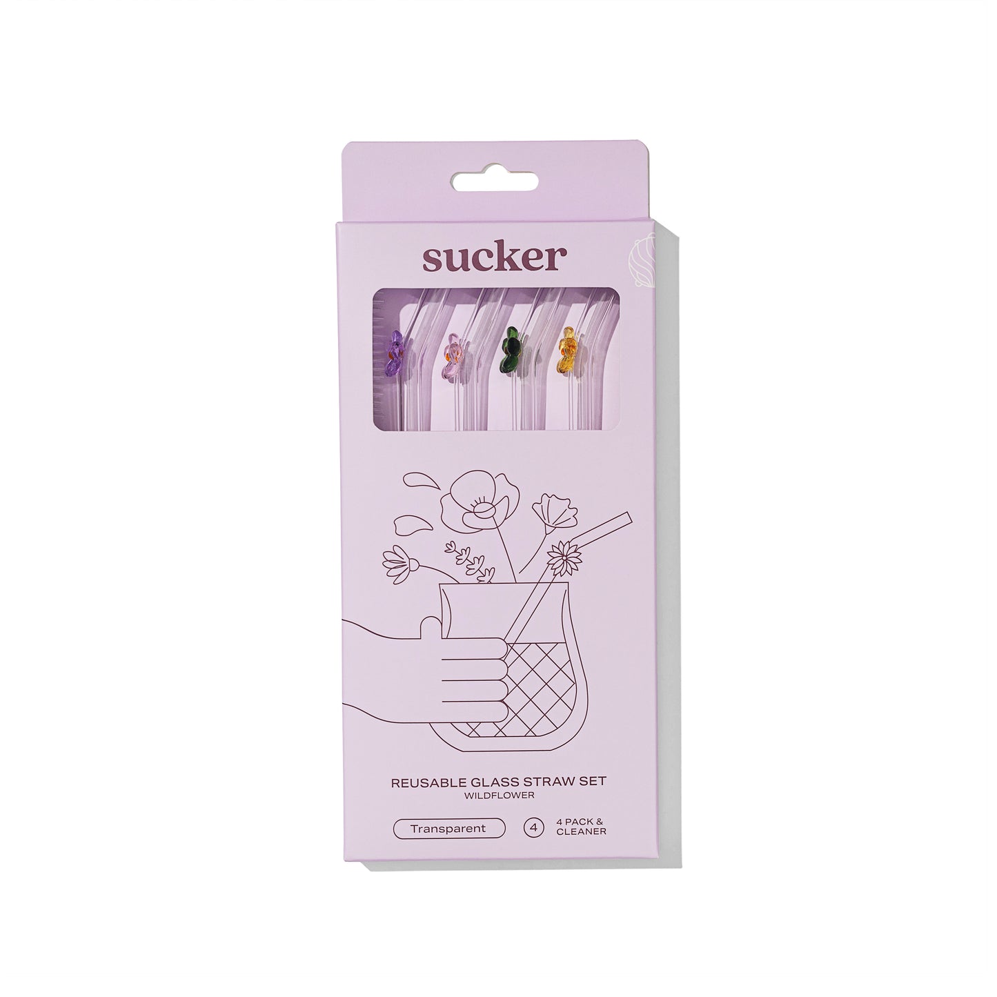 Wildflower Glass Straws